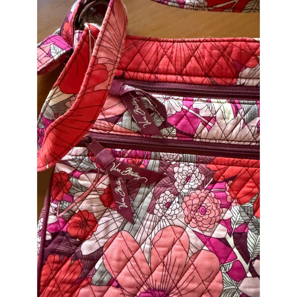 Vera Bradley Floral‎ Quilted Crossbody Bag Shoulder Purse - Picture 3 of 8
